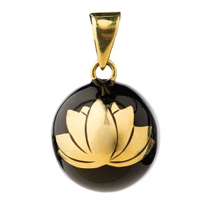 Bola black with gold lotus