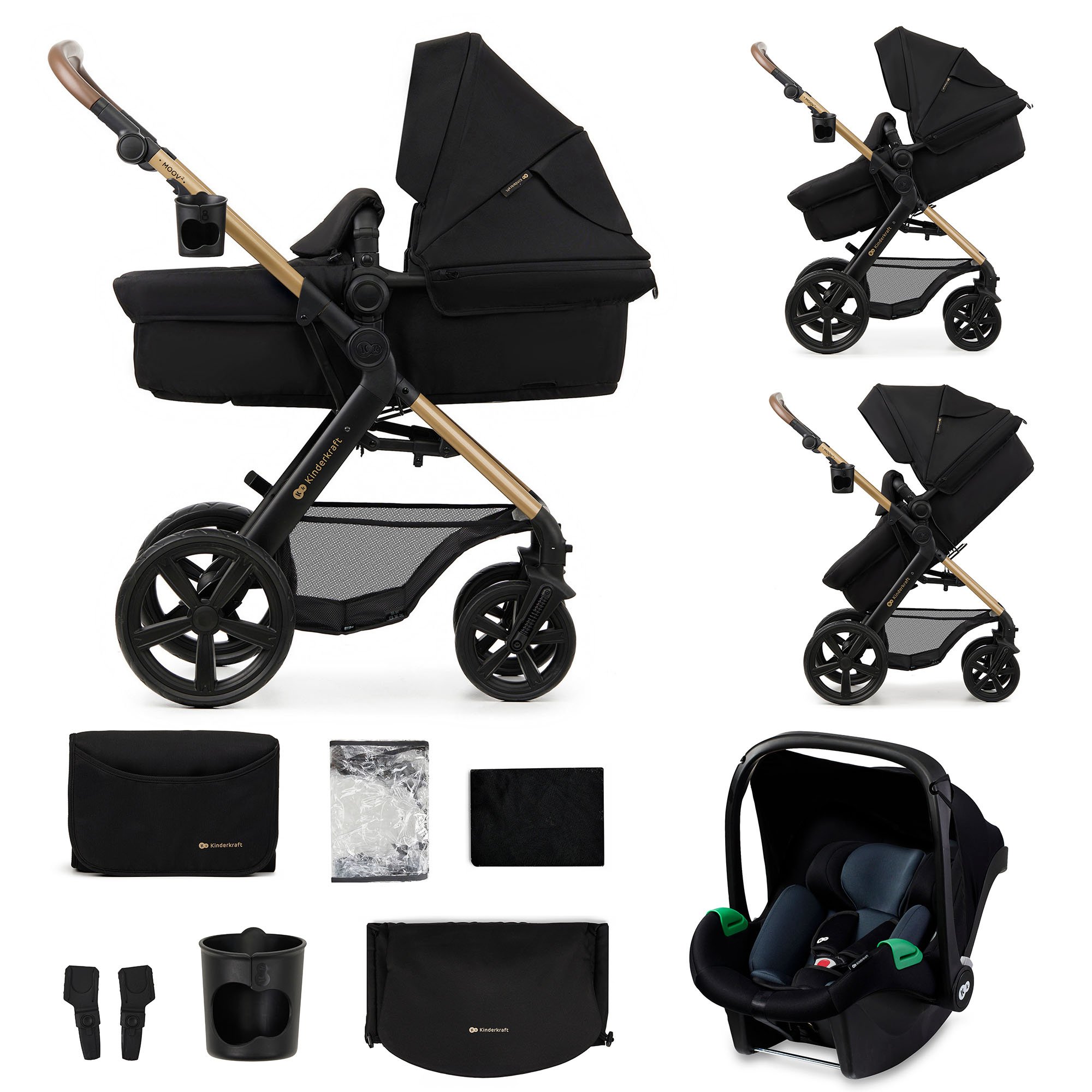 Βρεφικό Travel Set 3 in 1 MOOV CT Pure BlackEVA WHEELS