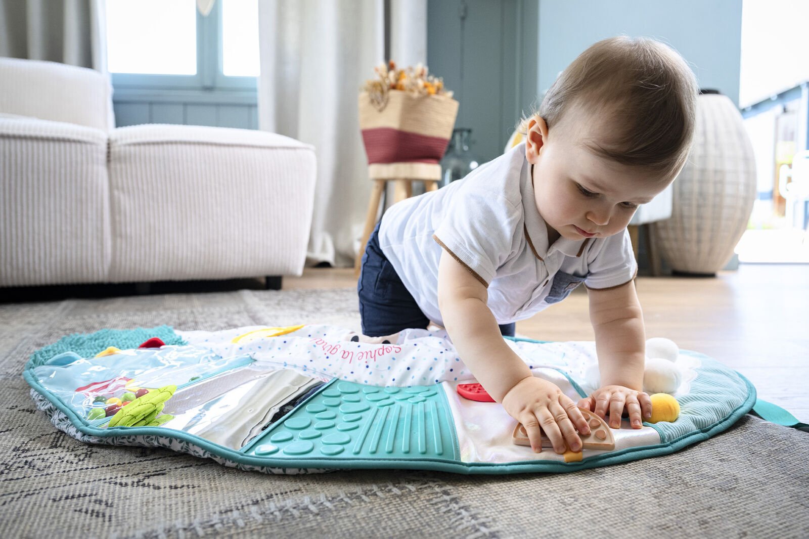 Sophie la giraffe touch sensory path