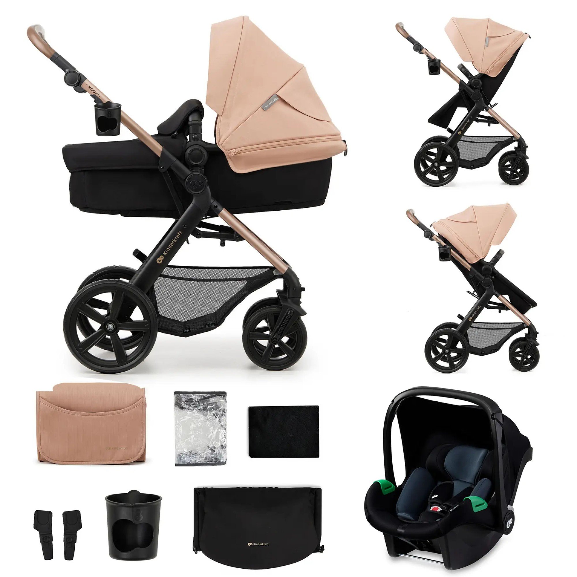 Βρεφικό Travel Set 3 in 1 MOOV CT Sand Beige EVA WHEELS